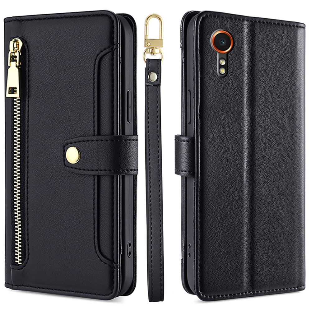 For Samsung Galaxy Xcover7 Wallet Case Shockproof Leather Phone Cover with 2 Straps For Samsung Galaxy Xcover7 Wallet Case Shockproof Leather Phone Cover with 2 Straps